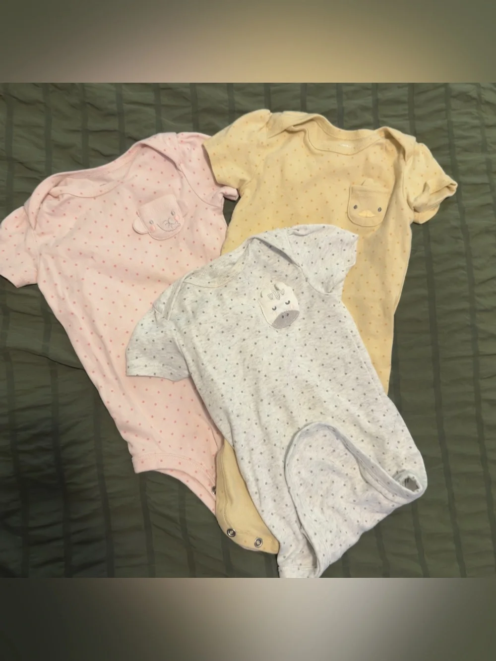 Carter's Short-Sleeve Baby Animal Bodysuits